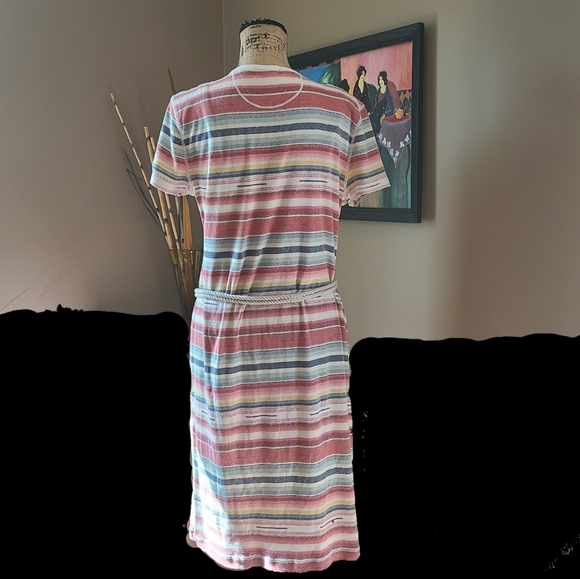 LRL XL Summer Dress w/ Jute Belt - Picture 2 of 7